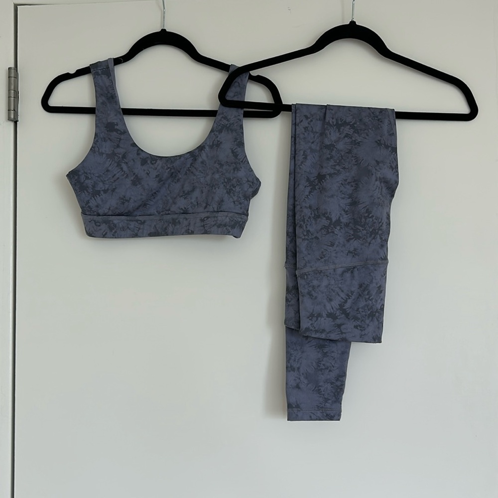 Glyder Activewear Set - Tie-Dye Leggings and Sports Bra - Small (Never Worn)